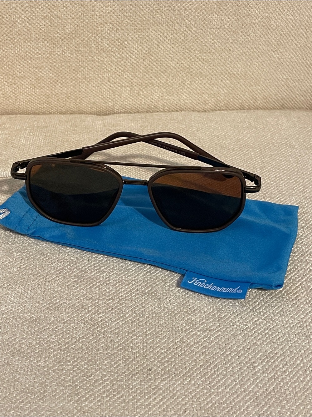 Knockaround Women's Brown Frame Sunglasses with Dark Lenses